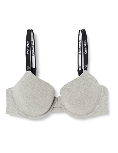Calvin Klein Damen Demi-Cups BH Lightly Lined Leicht gefüttert, Grau