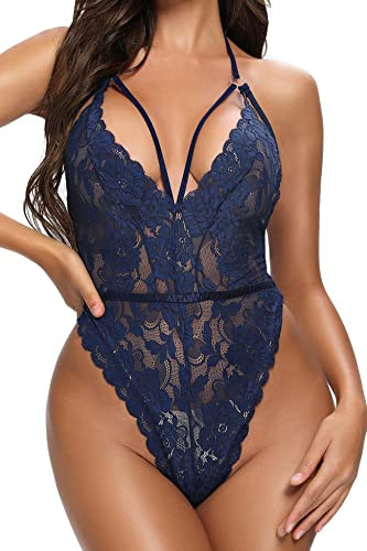 Aranmei Sexy Spitzen-Body für Damen