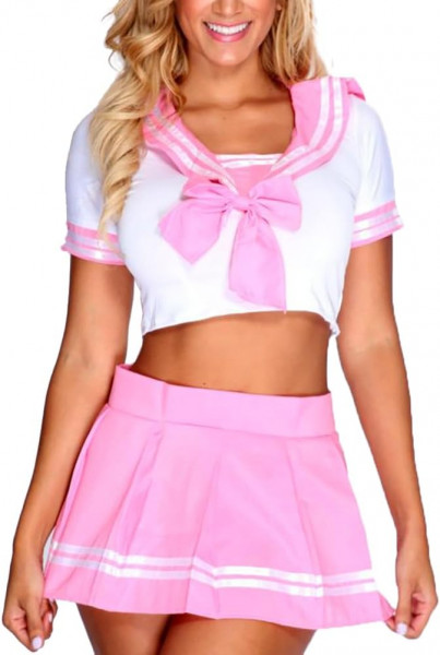 Damen Negligee Sexy Matrosenkragen Ärmellos Rückenfrei Bikini Slip Kostüm