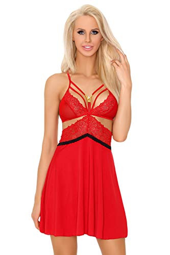 Negligee Chemise Babydoll Reizwäsche Damen Dessous Nachtwäsche Lingerie Maurena