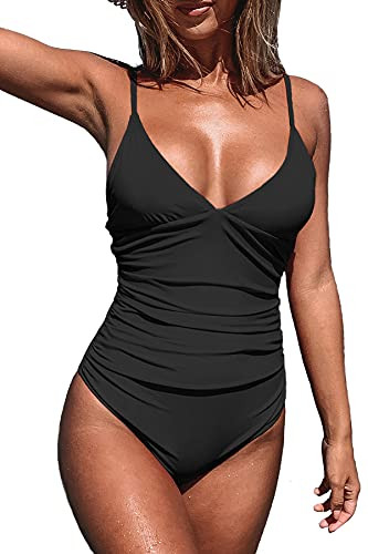 CUPSHE Damen Einteiler Badeanzug Triangel V Ausschnitt Monokini