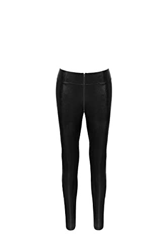 Noir Handmade F274 Snake Wetlook Leggings mit Reißverschluss