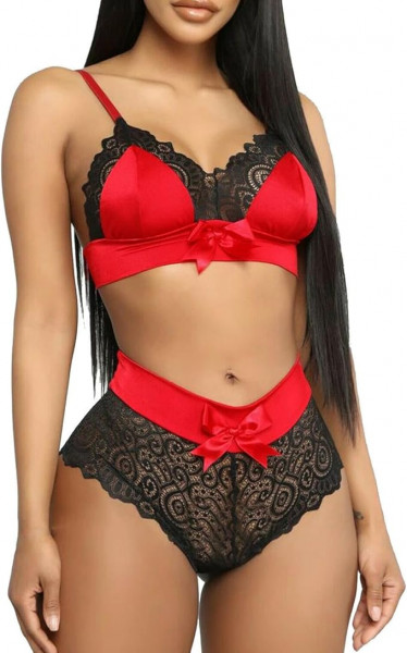 NewBull Damen Strapsen Dessous-Sets Sexy Spitze