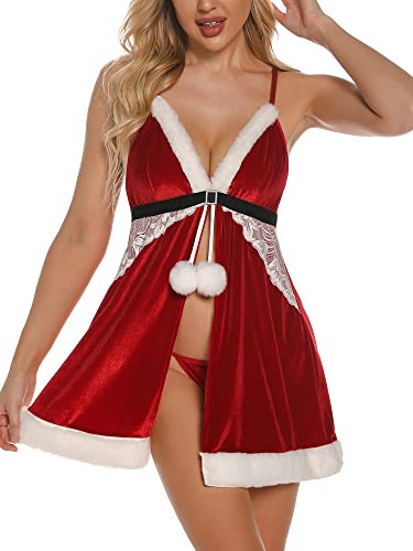 Aranmei Weihnachten Dessous für Frauen Sexy Weihnachtsmann