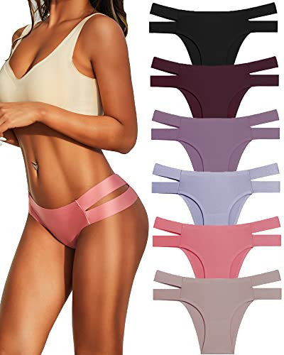 FINETOO 6er Pack Damen Seamless Slip Set Sexy Unterwäsche