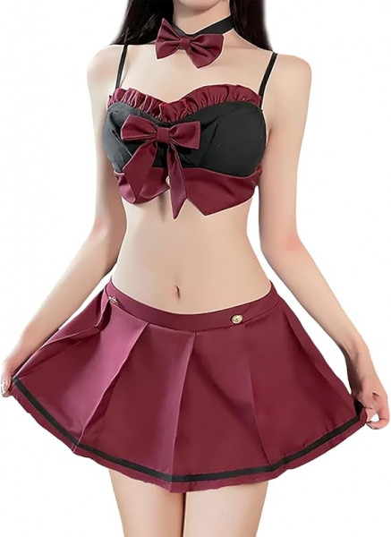 Damen Cosplay Dessous Schulmädchen Outfit