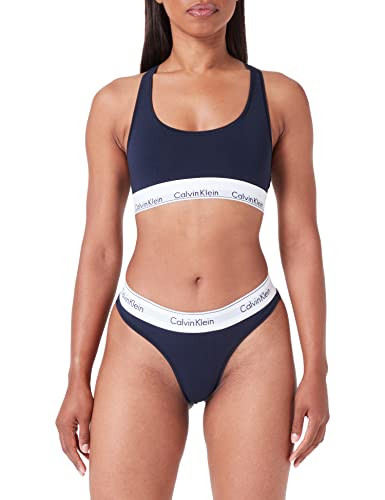 Calvin Klein Damen Geschenk-Set Unlined Bra Set Bralette und String, Blau