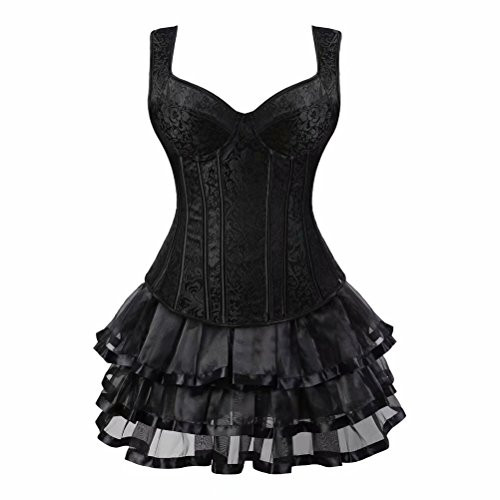 Korsett sexy Vollbrust Bustier Corsage Kleid Rock Corsagenkleid