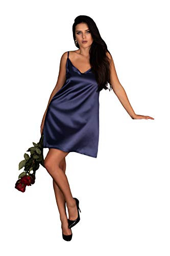LivCo Corsetti Fashion LC Mirdama Chemise & Thong Navy Blue Blau