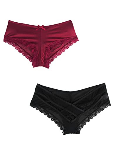 ohmydear Pantys Damen 1/2er Pack Slips Sexy Niedrige Taille String