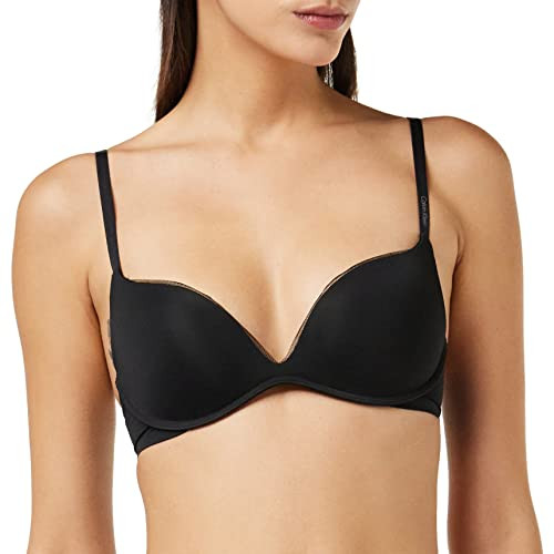 Calvin Klein Damen Push-Up BH ohne Bügel, Schwarz