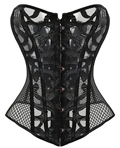 KUOSE Damen Schwarz Weiß Body Shaper Vollbrust Corsage