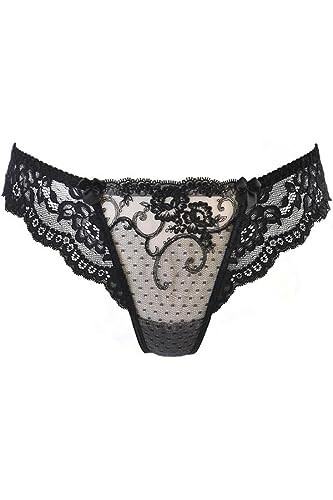 Axami Tanga mit weicher Spitze und Stickerei S