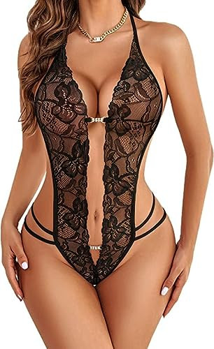 Avidlove Damen Spitze Bodysuit Unterwäsche