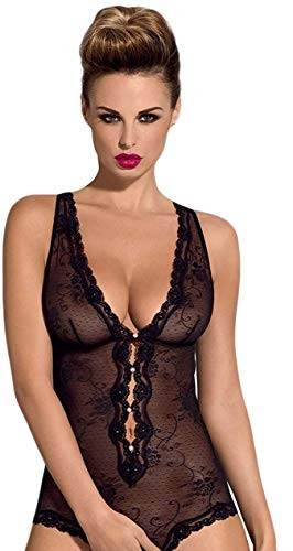 Obsessive edler figurbetonender Ouvert-Body mit zarten Verzierungen