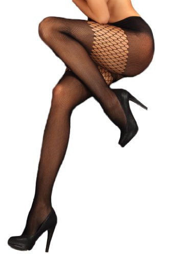 R-Dessous Strumpfhose mit Netzausschnitt