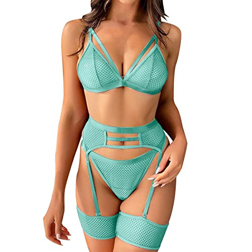 Verführerisches Spitzen-Babydoll mit Frontverschluss und transparentem Mesh