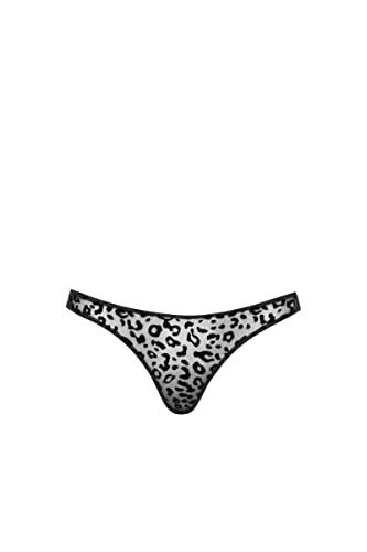 Noir Handmade P011 Transparenter String mit Leopardenmuster