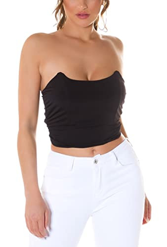 Koucla Hot Bandeau Crop Top mit Corsagen-Effekt One Size