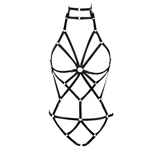 Verführerisches Body Harness Dessous in Schwarz für Party und Club Wear