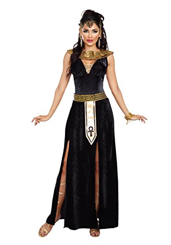 Dreamgirl Damen Exquiste Cleopatra Kostüm, Schwarz/Gold, L
