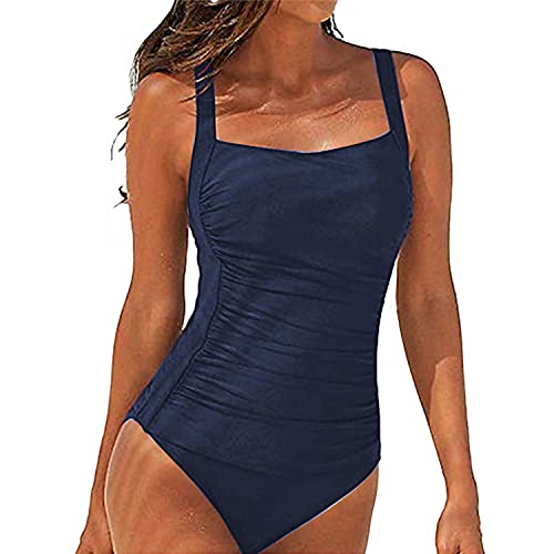 SEDEX Damen Badeanzug Push Up Monokini Sexy Badeanzug Damen Beachwear Swimwear gepolstert Strandmode Pool Push Up Swimsuit (Blau, XXL)