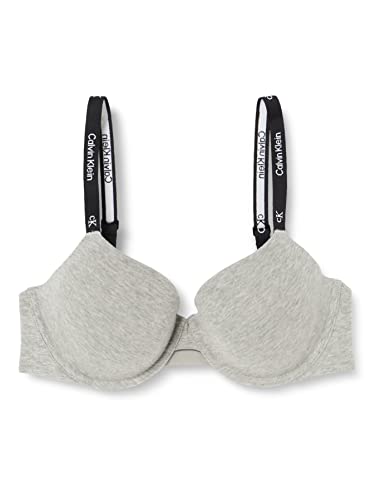 Calvin Klein Damen Demi-Cups BH Lightly Lined Leicht gefüttert, Grau (Grey Heather), 70D (32D)