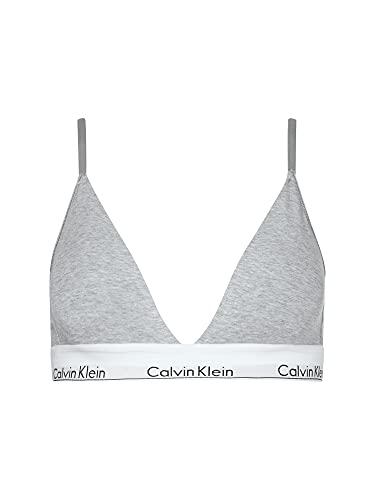 Calvin Klein Damen Triangel BH Gepolstert, Grau (Grey Heather), M