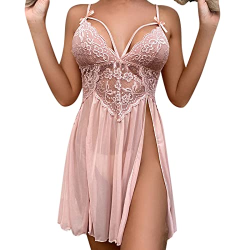 Jumpsuit Damen Damen Babydoll Body Sexy Spitze Set Reizwäsche Set Offener Schritt GroßE BrüSte ReizwäSche Lingerie Dessous Damen Sex Baby Dolls Negligees Damen Erotic Dessous AA16