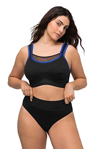 Ulla Popken Damen Sport-Bra BH, Schwarz, 115C EU